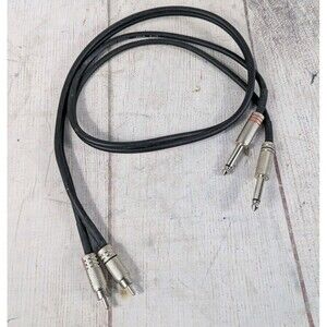 USED, Livewire Advantage Interconnect Dual Cable RCA Male to 1/4" TS Male 3.5 ft